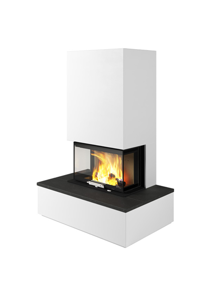 Heating stove in living room