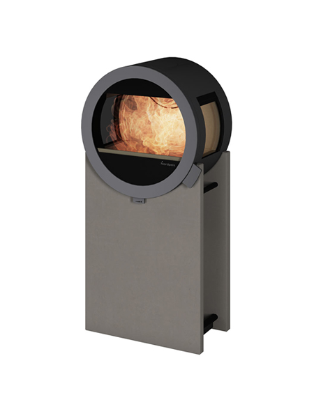 Heating stove in living room