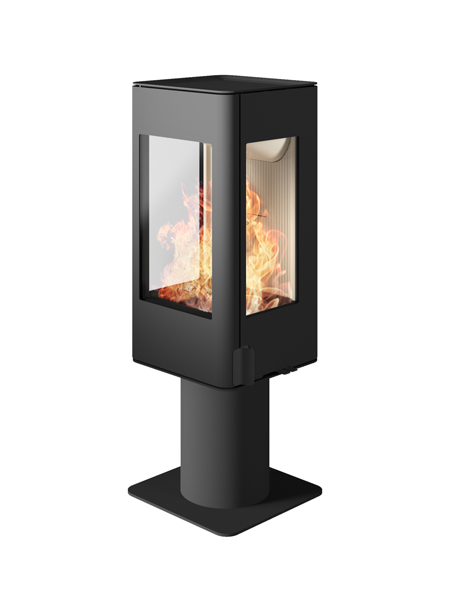 Heating stove in living room