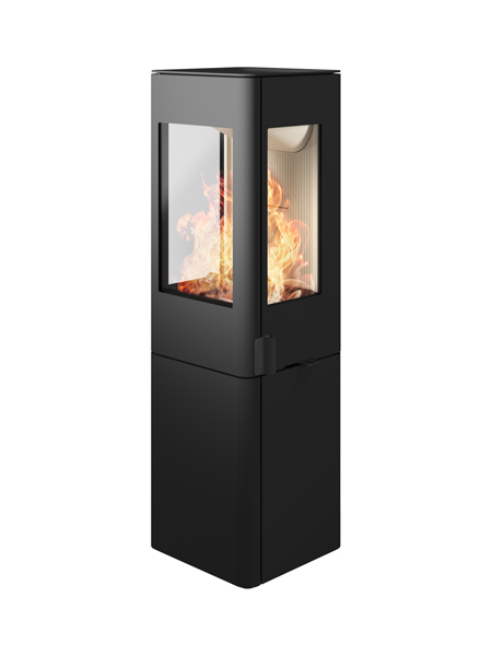 Heating stove in living room