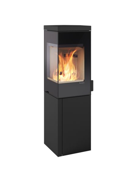 Heating stove in living room