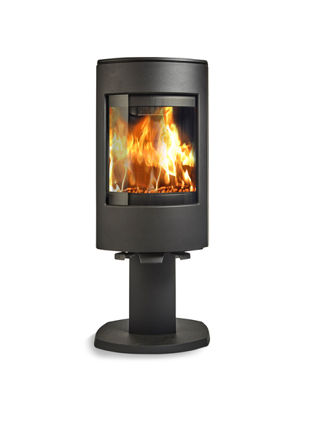 Heating stove in living room